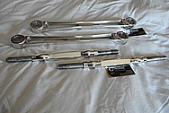 Aluminum Control Arm Pieces AFTER Chrome-Like Metal Polishing - Aluminum Polishing