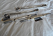 Aluminum Control Arm Pieces AFTER Chrome-Like Metal Polishing - Aluminum Polishing