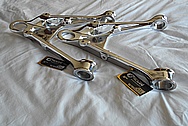 Aluminum Control Arm Pieces AFTER Chrome-Like Metal Polishing - Aluminum Polishing