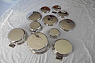 Stainless Steel Pots, Pans and Lids AFTER Chrome-Like Metal Polishing - Stainless Steel Polishing