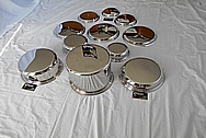 Stainless Steel Pots, Pans and Lids AFTER Chrome-Like Metal Polishing - Stainless Steel Polishing