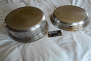 Stainless Steel Pots, Pans and Lids BEFORE Chrome-Like Metal Polishing - Stainless Steel Polishing