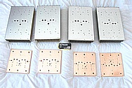 Copper Heatsink Pieces AFTER Chrome-Like Metal Polishing and Buffing Services