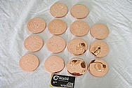 SET # 3 of Copper Discs AFTER Custom Metal Polishing and Buffing Services