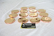 SET # 3 of Copper Discs AFTER Custom Metal Polishing and Buffing Services