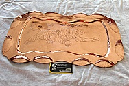 Copper Plaque Design Piece AFTER Chrome-Like Metal Polishing and Buffing Services