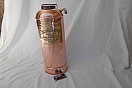 Vintage Copper Fire Extinguisher Tank AFTER Chrome-Like Metal Polishing and Buffing Services - Copper Polishing