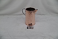 Vintage Copper Pitcher AFTER Chrome-Like Metal Polishing and Buffing Services - Copper Polishing