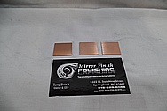 Copper Coupon Pieces BEFORE Chrome-Like Metal Polishing and Buffing Services - Copper Polishing 