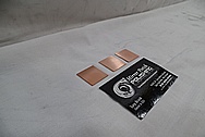 Copper Coupon Pieces BEFORE Chrome-Like Metal Polishing and Buffing Services - Copper Polishing 