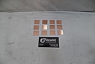 Copper Coupon Pieces BEFORE Chrome-Like Metal Polishing and Buffing Services - Copper Polishing 