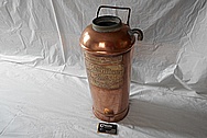 Vintage Copper Fire Extinguisher Tank BEFORE Chrome-Like Metal Polishing and Buffing Services - Copper Polishing