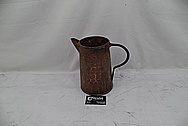 Vintage Copper Pitcher BEFORE Chrome-Like Metal Polishing and Buffing Services - Copper Polishing