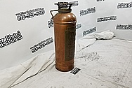 LaFrance New York Fire Equipment Corporation Copper Fire Extinguisher Tank BEFORE Chrome-Like Metal Polishing and Buffing Services - Copper Polishing 