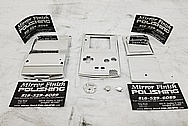 Nintendo Gameboy Aluminum Cover Pieces AFTER Chrome-Like Metal Polishing and Buffing Services - Aluminum Polishing 