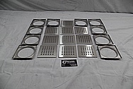 Stainless Steel Drain Cover Pieces BEFORE Chrome-Like Metal Polishing and Buffing Services / Restoration Services