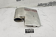 B&M Aluminum Superjection Cover BEFORE Chrome-Like Metal Polishing and Buffing Services - Aluminum Polishing