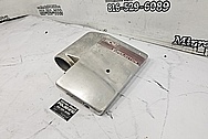 B&M Aluminum Superjection Cover BEFORE Chrome-Like Metal Polishing and Buffing Services - Aluminum Polishing