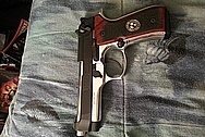 Our Customer's Beretta M9 Stainless Steel Gun AFTER Chrome-Like Metal Polishing and Buffing Services / Restoration Services