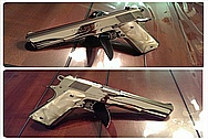 Our Customer's Colt Government Model Stainless Steel Gun AFTER Chrome-Like Metal Polishing and Buffing Services / Restoration Services