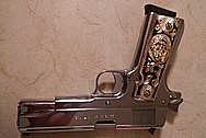 Our Customer's Stainlesss Steel Gun / Pistol AFTER Chrome-Like Metal Polishing and Buffing Services / Restoration Services