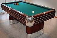 1955 Brunswick Anniversary Circa Aluminum Pool Table Pieces AFTER Chrome - Like Metal Polishing and Buffing Services and Painting Services / Restoration Services