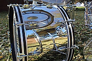 Stainless Steel Drum Shell AFTER Chrome-Like Metal Polishing and Buffing Services - Stainless Steel Polishing Service 