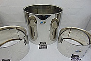 Ludwig Stainless Steel Drum Shells AFTER Chrome-Like Metal Polishing and Buffing Services - Stainless Steel Polishing Services