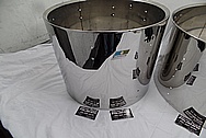 Ludwig Stainless Steel Drum Set AFTER Chrome-Like Metal Polishing and Buffing Services - Stainless Steel Drum Polishing and Welding 