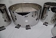 Ludwig Stainless Steel Drum Set AFTER Chrome-Like Metal Polishing and Buffing Services - Stainless Steel Drum Polishing and Welding 