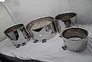 Ludwig Stainless Steel Drum Set AFTER Chrome-Like Metal Polishing and Buffing Services - Stainless Steel Drum Polishing and Welding 