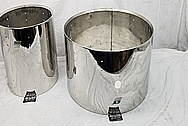 Ludwig Stainless Steel Drum Set AFTER Chrome-Like Metal Polishing and Buffing Services - Stainless Steel Drum Polishing and Welding 