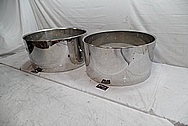 Stainless Steel Drum Shells AFTER Chrome-Like Metal Polishing and Buffing Services - Steel Polishing - Drum Polishing 