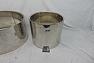 Ludwig Stainless Steel Drum Set BEFORE Chrome-Like Metal Polishing and Buffing Services - Stainless Steel Drum Polishing and Welding 