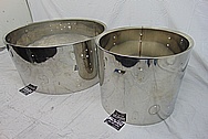 Ludwig Stainless Steel Drum Set BEFORE Chrome-Like Metal Polishing and Buffing Services - Stainless Steel Drum Polishing and Welding 