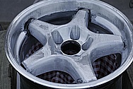 Chevy 18" Aluminum Wheel BEFORE Chrome-Like Metal Polishing and Buffing Services