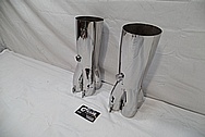 Stainless Steel Exhaust Pipes AFTER Chrome-Like Metal Polishing and Buffing Services / Restoration Services