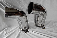2014 Air Tractor Airplane Stainless Steel Exhaust Stacks AFTER Chrome-Like Metal Polishing and Buffing Services / Restoration Services