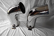 2014 Air Tractor Airplane Stainless Steel Exhaust Stacks AFTER Chrome-Like Metal Polishing and Buffing Services / Restoration Services