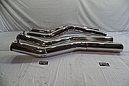 Stainless Steel Boat Exhaust Pipes AFTER Chrome-Like Metal Polishing and Buffing Services / Restoration Services