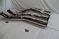 Stainless Steel Boat Exhaust Pipes AFTER Chrome-Like Metal Polishing and Buffing Services - Stainless Steel Polishing