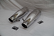 Borla Stainless Steel Exhaust Muffler / Pipes AFTER Chrome-Like Metal Polishing - Stainless Steel Polishing Services