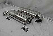 Steel Exhaust System Mufflers AFTER Chrome-Like Metal Polishing - Steel Polishing - Exhaust Polishing