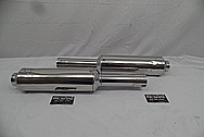 Stainless Steel Racing Mufflers AFTER Chrome-Like Metal Polishing and Buffing Services / Restoration Services - Stainless Steel Polishing Services 