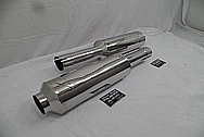 Stainless Steel Racing Mufflers AFTER Chrome-Like Metal Polishing and Buffing Services / Restoration Services - Stainless Steel Polishing Services 