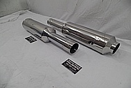 Stainless Steel Racing Mufflers AFTER Chrome-Like Metal Polishing and Buffing Services / Restoration Services - Stainless Steel Polishing Services 