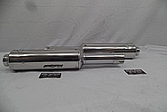 Stainless Steel Racing Mufflers AFTER Chrome-Like Metal Polishing and Buffing Services / Restoration Services - Stainless Steel Polishing Services 