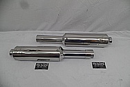 Stainless Steel Racing Mufflers AFTER Chrome-Like Metal Polishing and Buffing Services / Restoration Services - Stainless Steel Polishing Services 