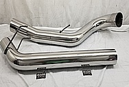 409 Stainless Steel Truck Exhaust System AFTER Chrome-Like Metal Polishing and Buffing Services / Restoration Services - Exhaust Polishing - Stainless Steel Polishing 