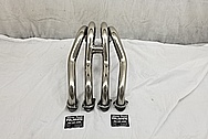 Titanium Motorcycle Exhaust Header Piping AFTER Chrome-Like Metal Polishing - Titanium Polishing